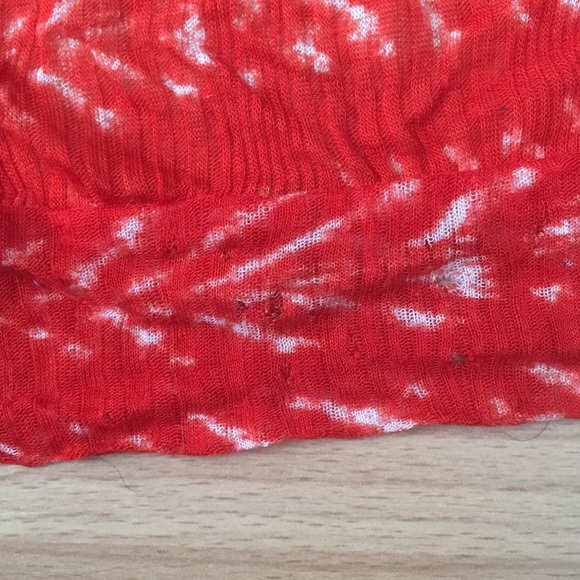 Free People Sheer Orange and Gold Top - Picture 5 of 8